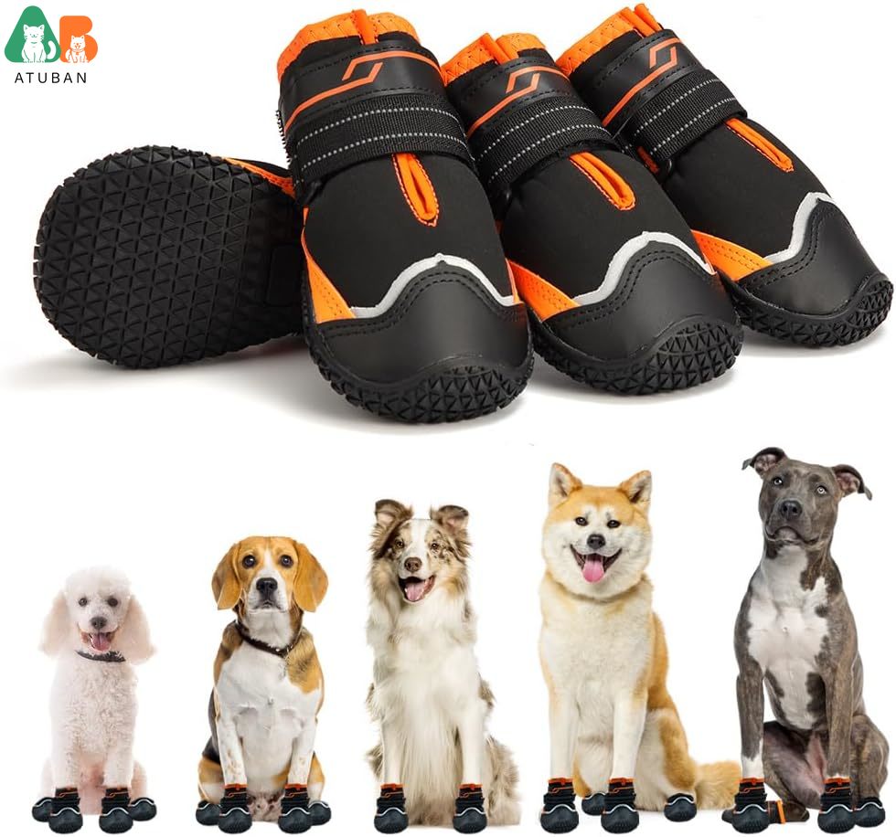 Dog Booties Paw Protector - ATUBAN Buty dla psów Antypoślizgowe buty