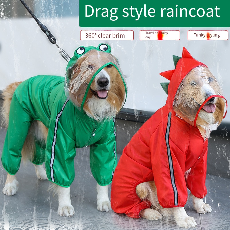 Dog Raincoat - Płaszcz przeciwdeszczowy dla psa Wodoodporny płaszcz