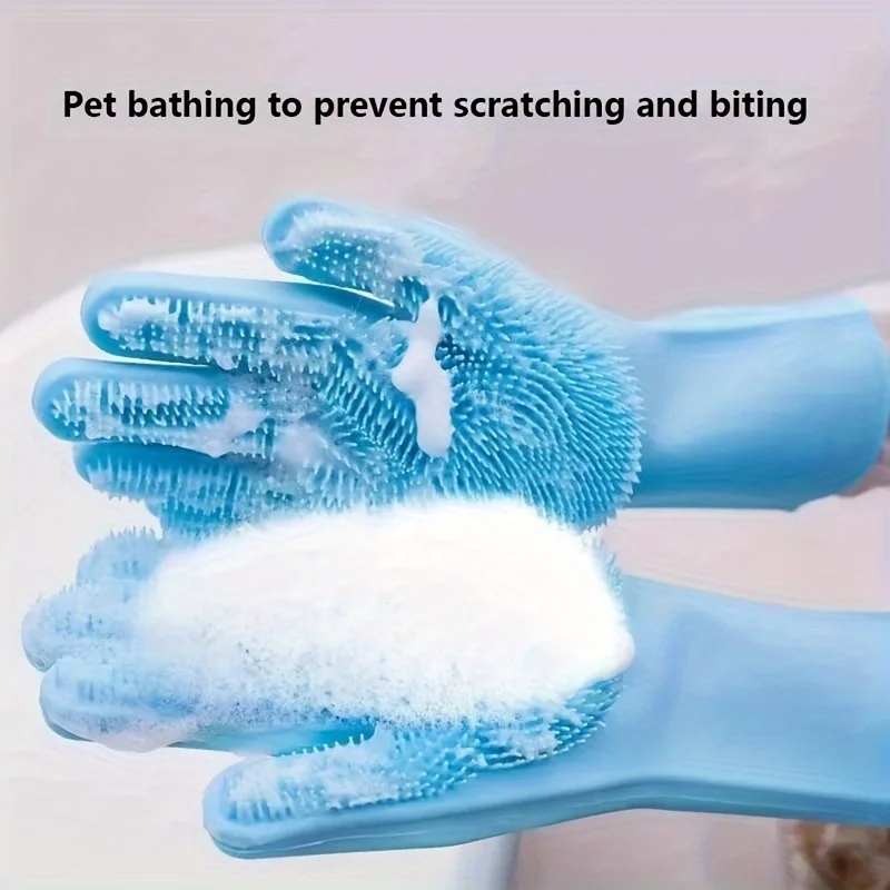 Pet Supplies Nz - Wielofunkcyjne silikonowe rękawice do pielęgnacji zwierząt,