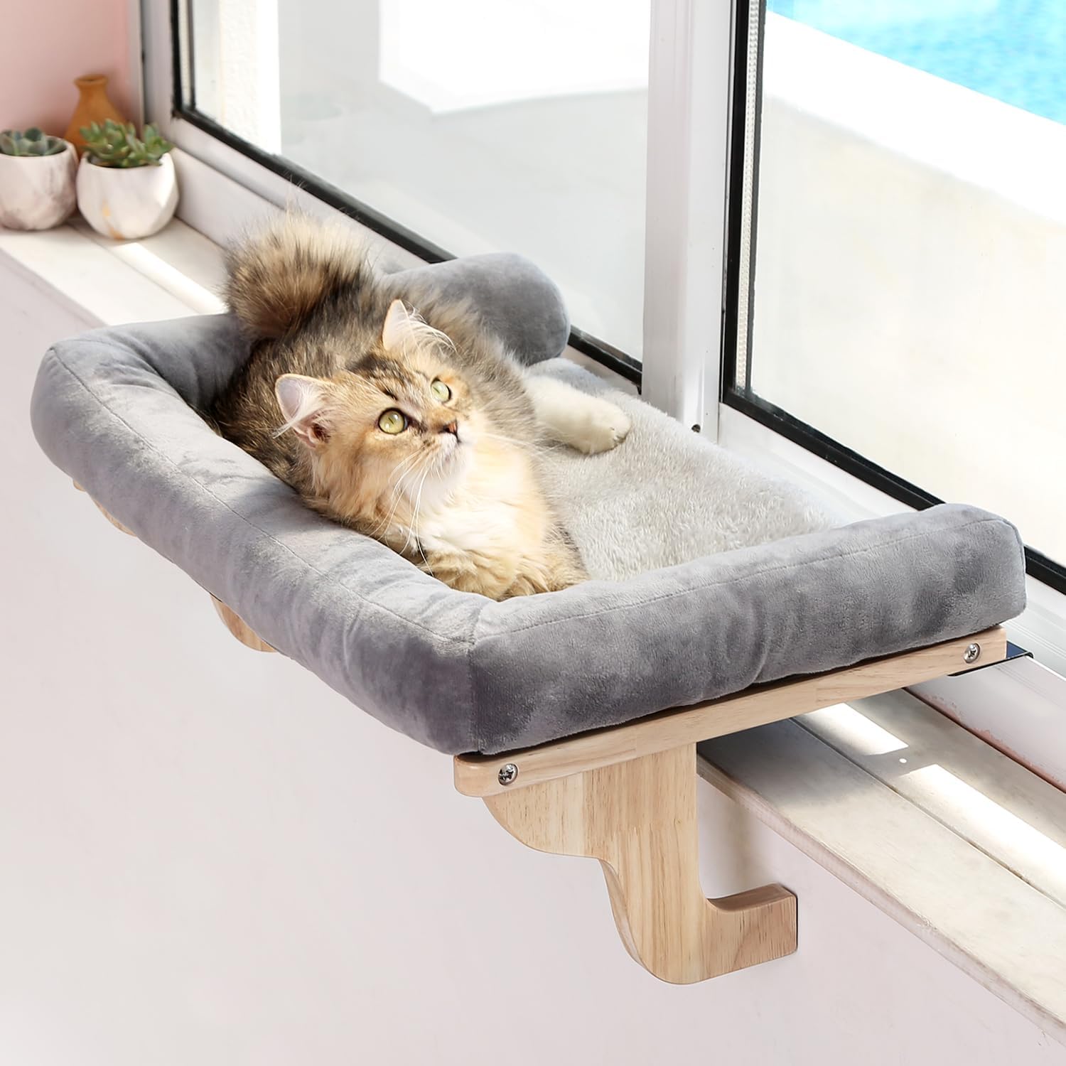 Cat Window Perch - Okrągłe legowisko dla kota na parapet