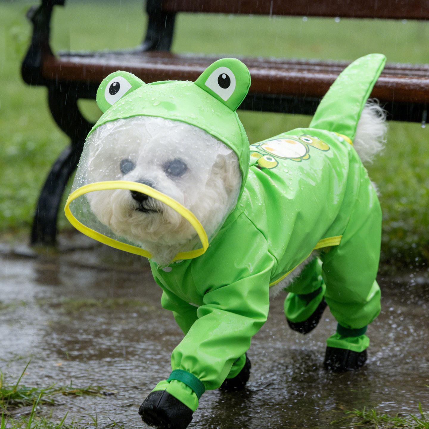 Wodoodporny płaszcz dla psa z  – Dog Raincoat recenzja i cena