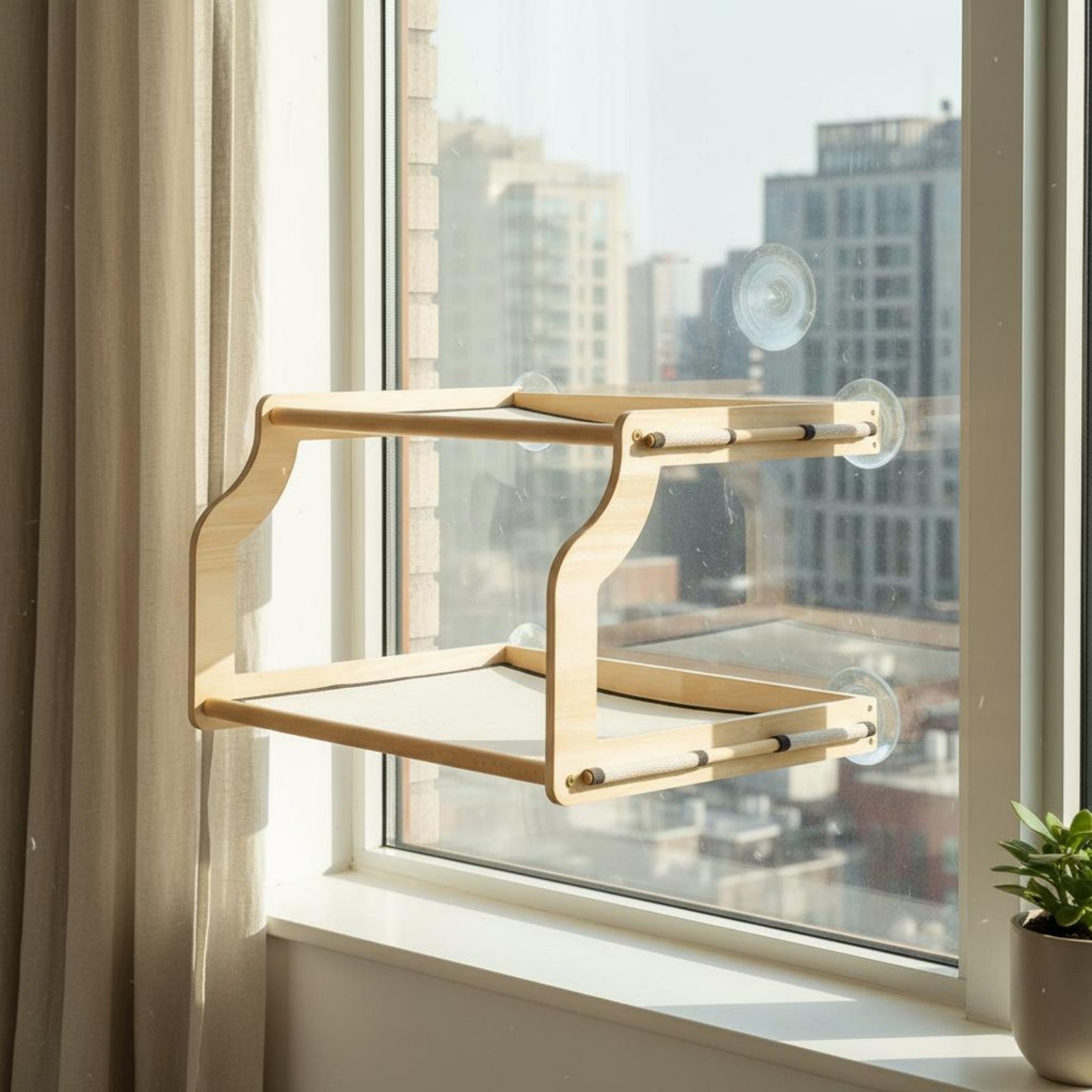 Łóżko dla kota do montażu na o – Cat Window Perch recenzja i cena